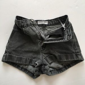 American Apparel l High Waisted Jean Shorts
